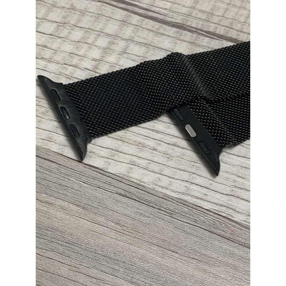Black Milanese Loop Mesh Magnetic Watch Band Strap for Smart Watch 38/40/41mm